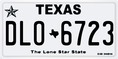 TX license plate DLO6723