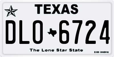 TX license plate DLO6724