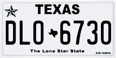 TX license plate DLO6730