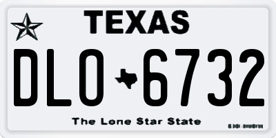 TX license plate DLO6732