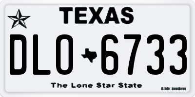 TX license plate DLO6733