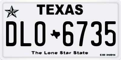 TX license plate DLO6735
