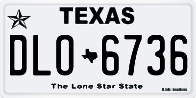 TX license plate DLO6736