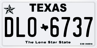 TX license plate DLO6737