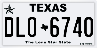 TX license plate DLO6740