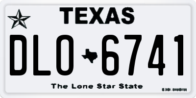 TX license plate DLO6741