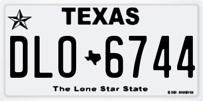 TX license plate DLO6744