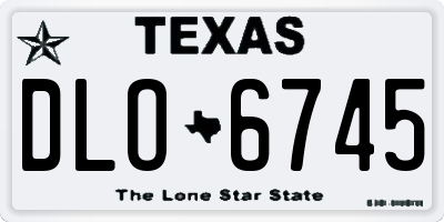 TX license plate DLO6745