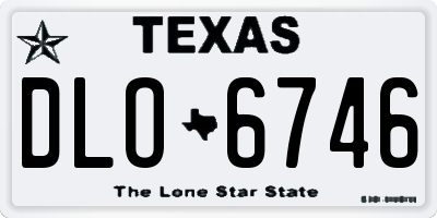 TX license plate DLO6746