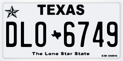 TX license plate DLO6749