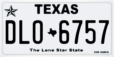 TX license plate DLO6757