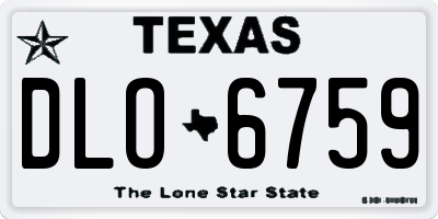 TX license plate DLO6759