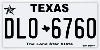 TX license plate DLO6760