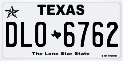 TX license plate DLO6762