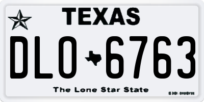 TX license plate DLO6763