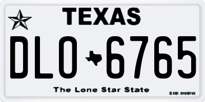 TX license plate DLO6765
