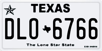TX license plate DLO6766