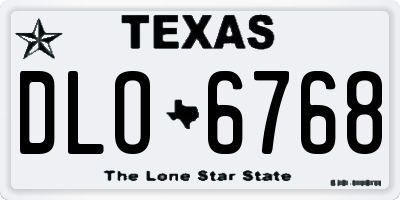 TX license plate DLO6768