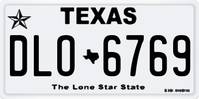 TX license plate DLO6769