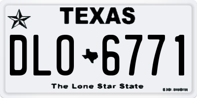 TX license plate DLO6771