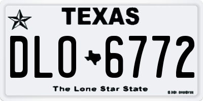 TX license plate DLO6772