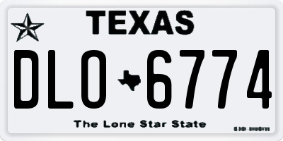 TX license plate DLO6774