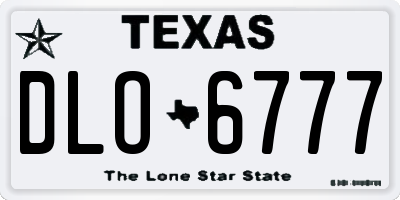 TX license plate DLO6777