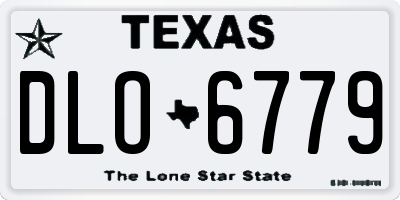 TX license plate DLO6779