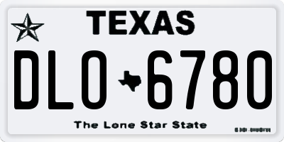 TX license plate DLO6780