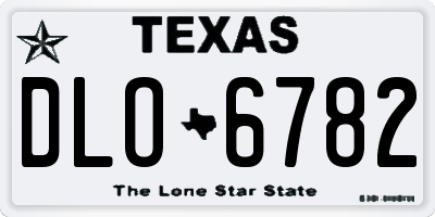 TX license plate DLO6782