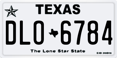 TX license plate DLO6784