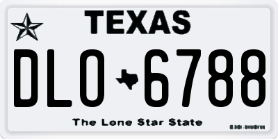TX license plate DLO6788