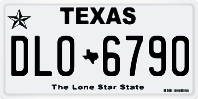 TX license plate DLO6790
