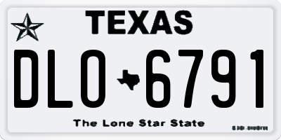 TX license plate DLO6791