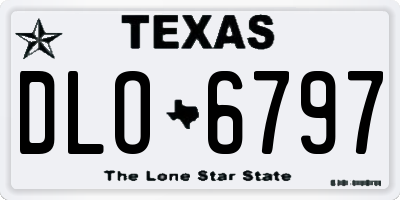 TX license plate DLO6797