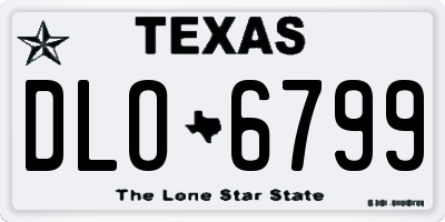 TX license plate DLO6799