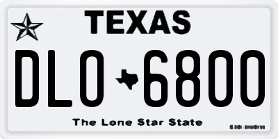 TX license plate DLO6800