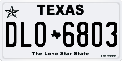 TX license plate DLO6803