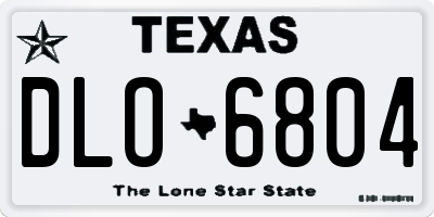 TX license plate DLO6804