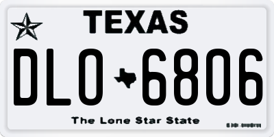 TX license plate DLO6806