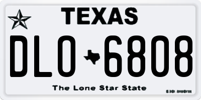 TX license plate DLO6808