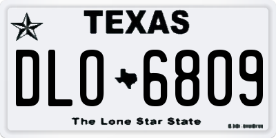 TX license plate DLO6809