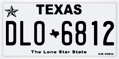 TX license plate DLO6812