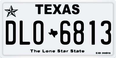 TX license plate DLO6813