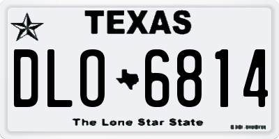 TX license plate DLO6814