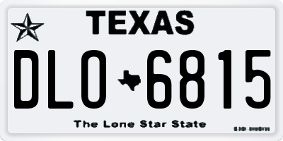 TX license plate DLO6815