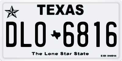 TX license plate DLO6816