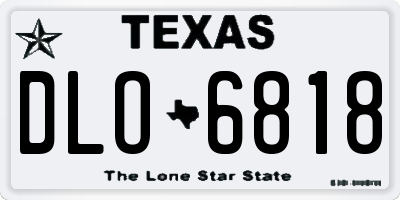 TX license plate DLO6818