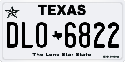 TX license plate DLO6822