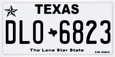 TX license plate DLO6823